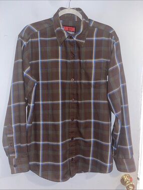Burton Dryride Flannel Shirt plaid Button Up Snowboard Hiking Size S